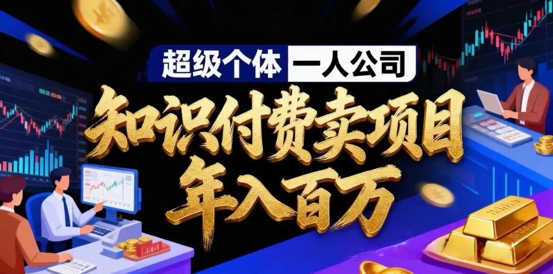 超级个体一人一助理公司,靠知识付费卖项目年入百万-夏姐拆项目