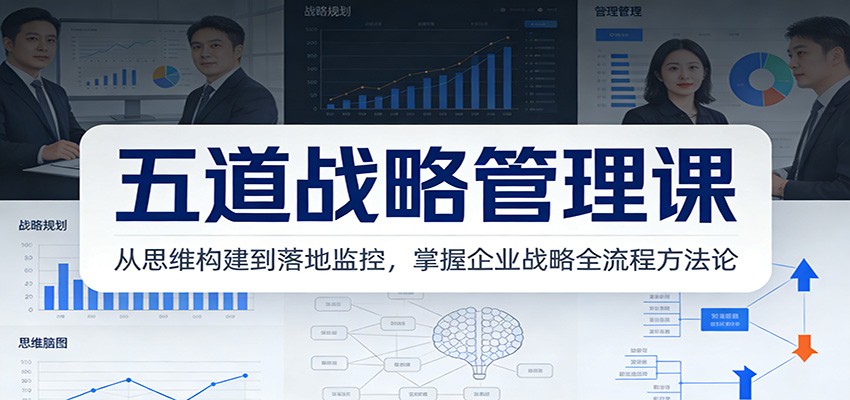 五道战略管理课：从思维构建到落地监控，掌握企业战略全流程方法论-夏姐拆项目