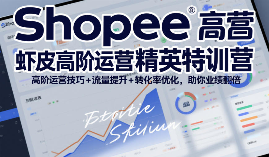 Shopee虾皮高阶运营精英特训营，高阶运营技巧+流量提升+转化率优化，助你业绩翻倍-夏姐拆项目