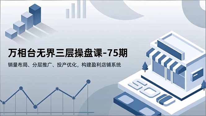 万相台无界三层操盘课-75期，销量布局、分层推广、投产优化，构建盈利店铺系统-夏姐拆项目