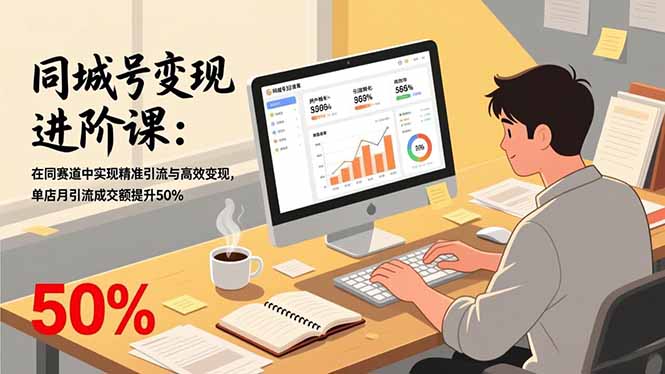 同城号变现进阶课：在同城赛道中实现精准引流与高效变现，单店月引流成交额提升50%-夏姐拆项目