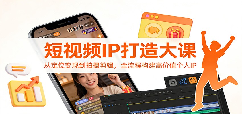 短视频IP打造大课：从定位变现到拍摄剪辑，全流程构建高价值个人IP-夏姐拆项目