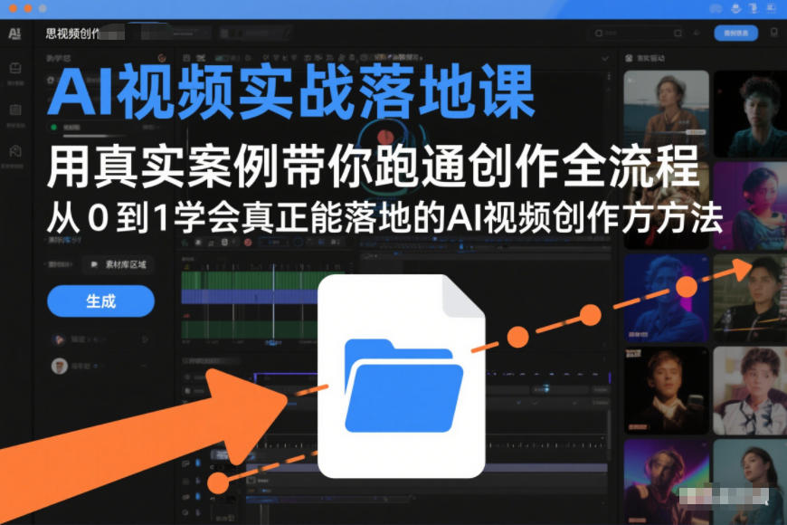 AI视频实战落地课，用真实案例带你跑通创作全流程，从0到1学会真正能落地的AI视频创作方法-夏姐拆项目