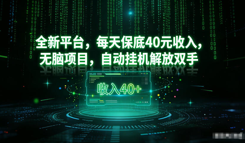 最新看广平台，每天保底30-4米，无脑项目，自动挂G解放双手【揭秘】-夏姐拆项目