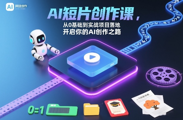 AI短片创作课，从0基础到实战项目落地，开启你的AI创作之路-夏姐拆项目