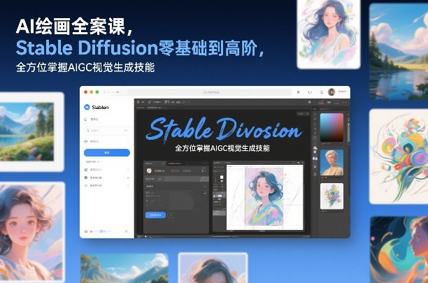 AI绘画全案课，Stable Diffusion零基础到高阶，全方位掌握AIGC视觉生成技能-夏姐拆项目