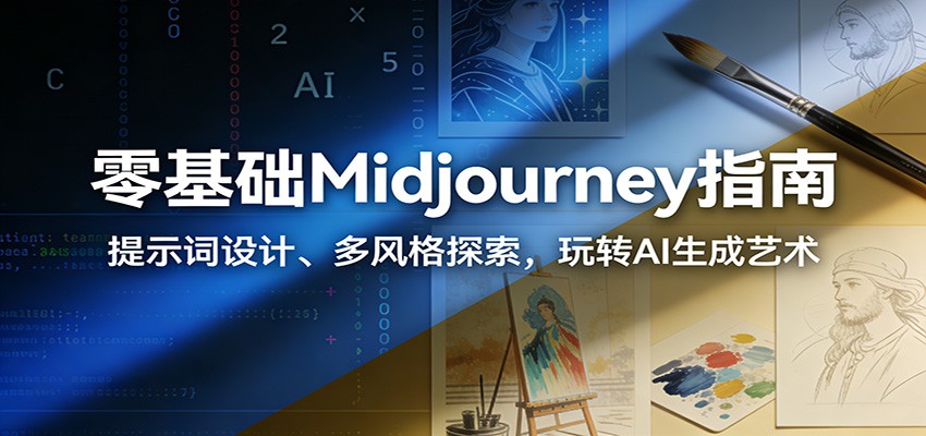 零基础Midjourney指南：提示词设计、多风格探索，玩转AI生成艺术-夏姐拆项目