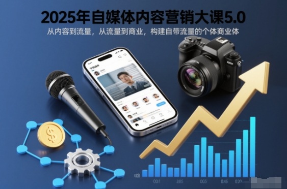 2025年自媒体内容营销大课5.0，从内容到流量，从流量到商业，构建自带流量的个体商业体-夏姐拆项目