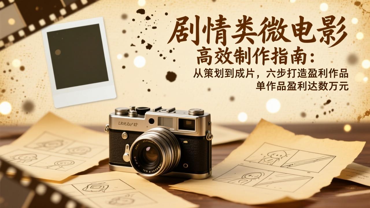 剧情类微电影高效制作指南：从策划到成片，六步打造盈利作品，单作品盈利达数万元-夏姐拆项目