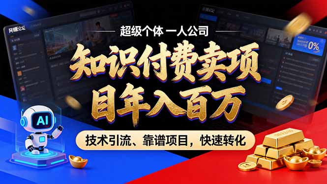 2026年卖项目年入百万，AI智能体个人IP-精准引流-稳定项目-转化成交-夏姐拆项目