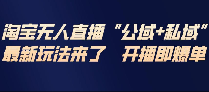 淘宝无人直播完整教程，公试+私域，最新玩法来了，开播即爆单-夏姐拆项目