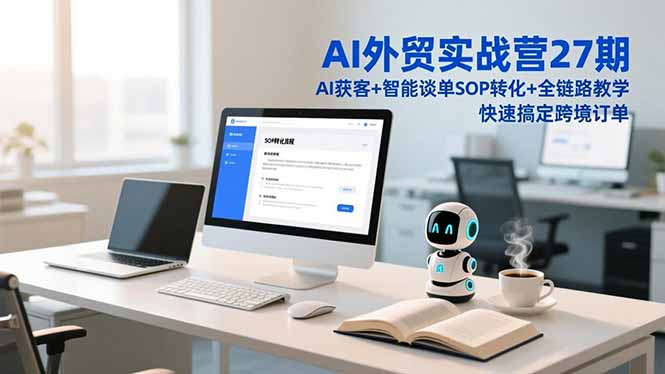 AI外贸实战营27期，AI获客+智能谈单+SOP转化+全链路教学，快速搞定跨境订单-夏姐拆项目
