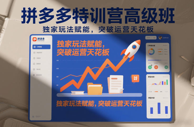 拼多多特训营高阶班，独家玩法赋能，突破运营天花板(更新26年1月)-夏姐拆项目