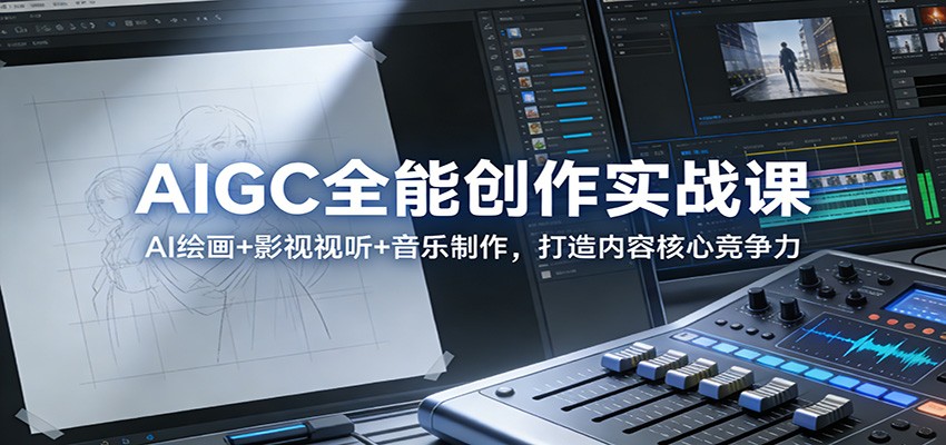 AIGC全能创作实战课：AI绘画+影视视听+音乐制作，打造内容核心竞争力-夏姐拆项目