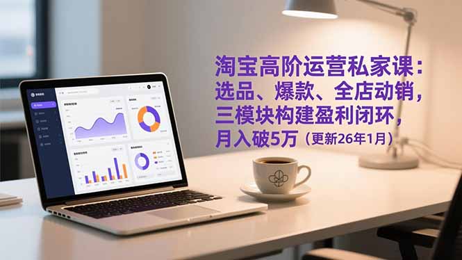 淘宝高阶运营私家课：选品、爆款、全店动销，三模块构建盈利闭环，月入破5万(更新26年1月-夏姐拆项目