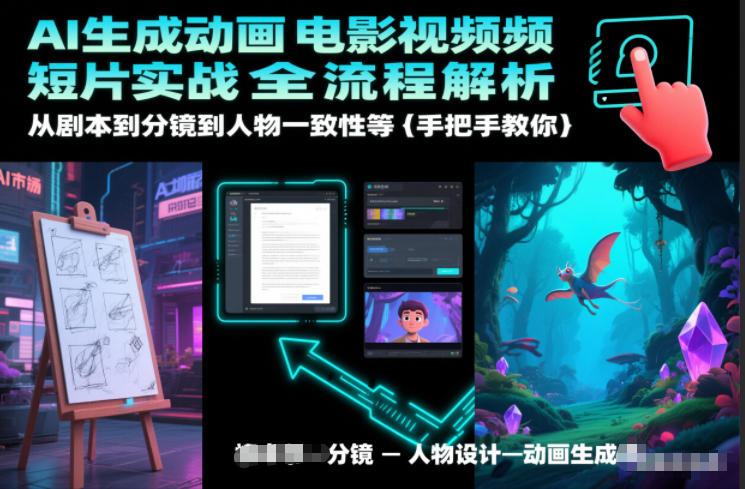 AI生成动画电影视频短片实战全流程解析，从剧本到分镜到人物一致性等手把手教你-夏姐拆项目