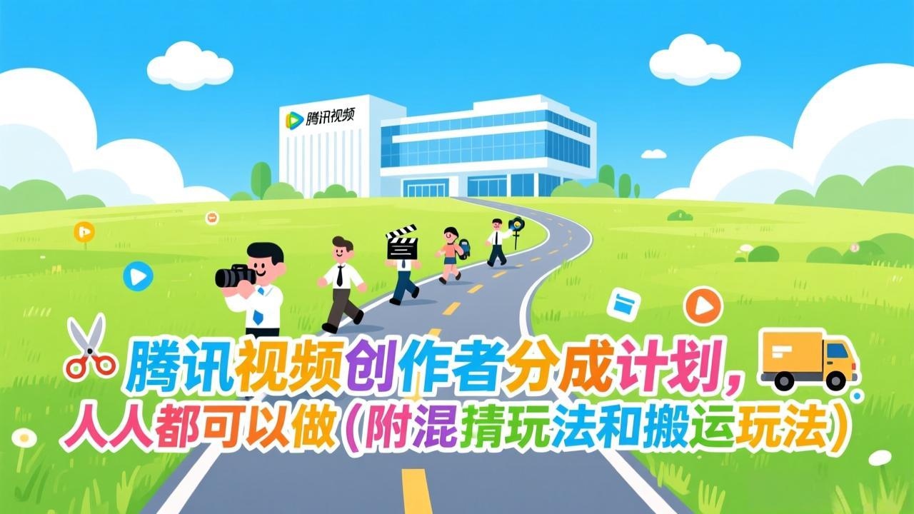 腾讯视频创作者分成计划，人人都可以做(附混剪玩法和搬运玩法-夏姐拆项目