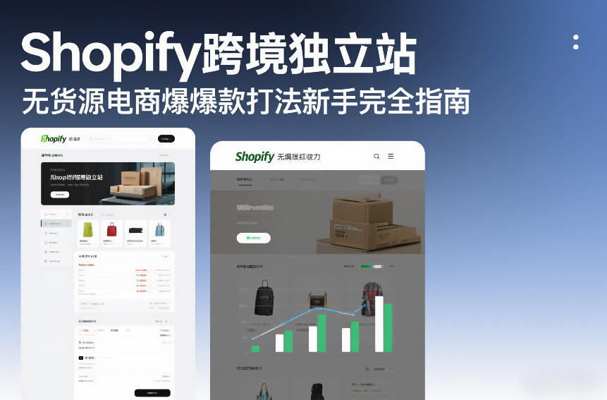 Shopify跨境独立站无货源电商爆款打法新手完全指南-夏姐拆项目