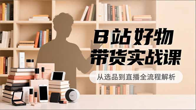 B站好物带货实战课，账号定位、选品拍摄、运营变现，全流程教学，实现UP主月入过万-夏姐拆项目