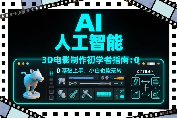 AI人工智能3D电影制作初学者指南：0基础上手，小白也能玩转-夏姐拆项目