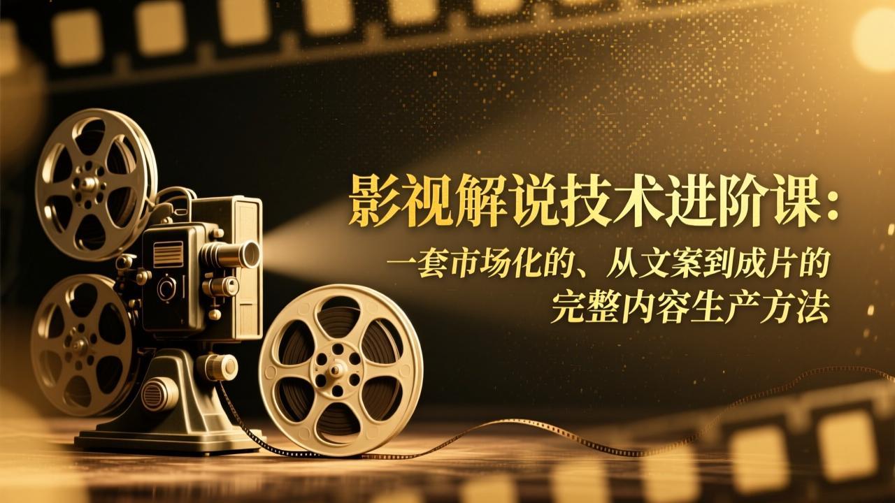 影视解说技术进阶课：一套市场化的、从文案到成片的完整内容生产方法-夏姐拆项目