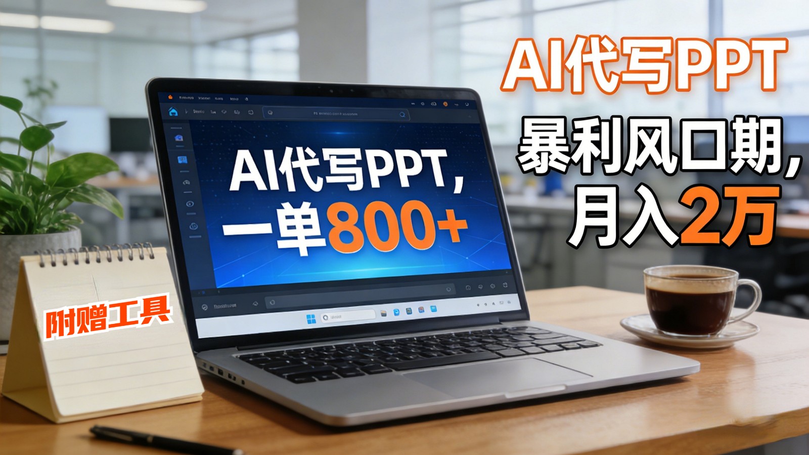 AI 代写做 PPT！一单狂赚 800+，风口期月入 2 万(工具 + 提示词直接送)-夏姐拆项目
