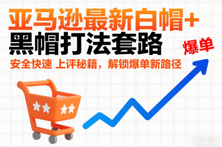 亚马逊最新白帽+黑帽打法套路，安全快速上评秘籍，解锁爆单新路径-夏姐拆项目