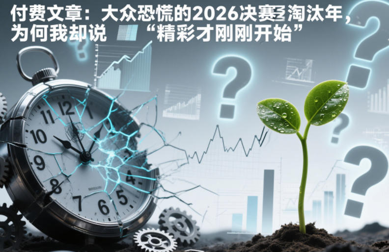 付费文章：大众恐慌的2026决赛淘汰年，为何我却说“精彩才刚刚开始”？-夏姐拆项目