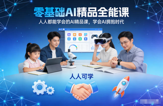 零基础AI精品全能课，人人都能学会的AI精品课，学会AI拥抱时代-夏姐拆项目