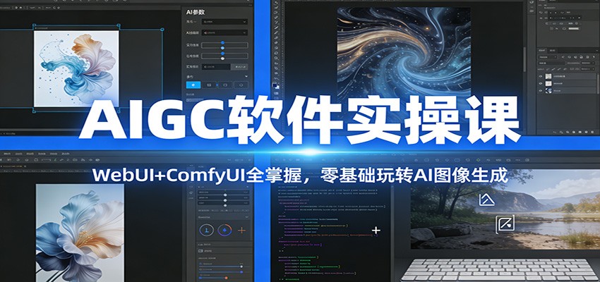 AIGC软件实操课：WebUI+ComfyUI全掌握，零基础玩转AI图像生成-夏姐拆项目