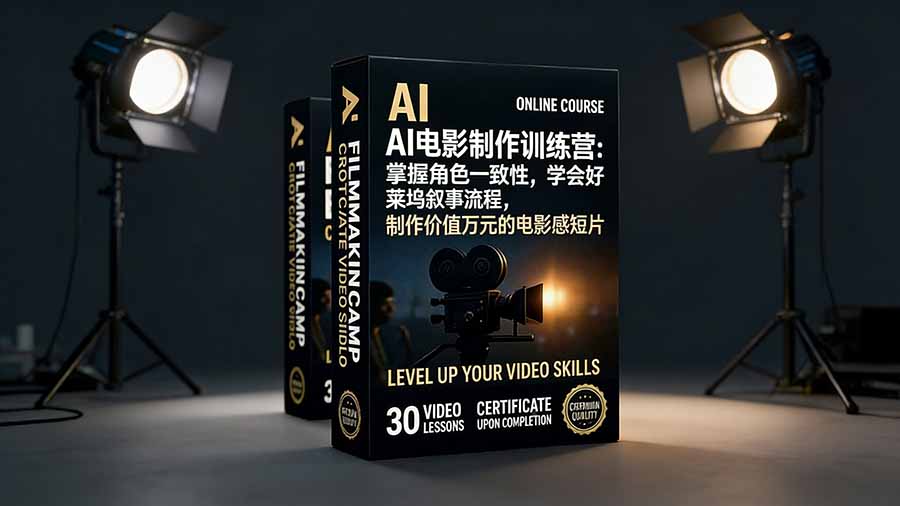 AI电影制作训练营：掌握角色一致性，学会好莱坞叙事流程，制作价值万元的电影感短片-夏姐拆项目