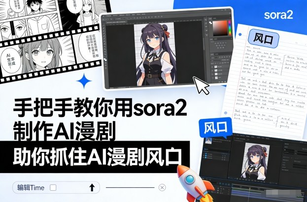手把手教你用sora2制作AI漫剧，助你抓住AI漫剧风口-夏姐拆项目