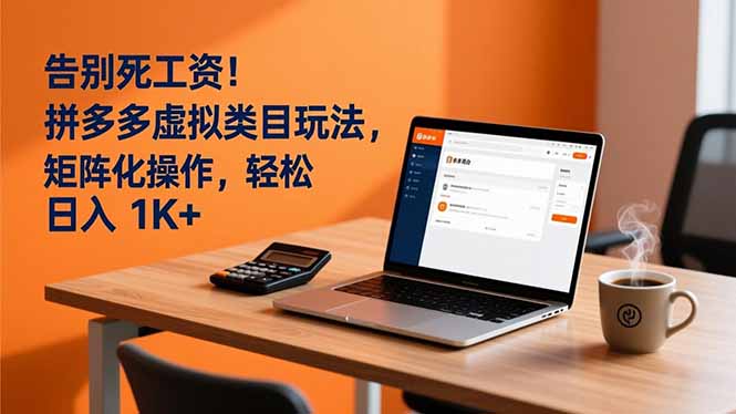 告别死工资！拼多多虚拟类目玩法，矩阵化操作，轻松日入 1K+-夏姐拆项目