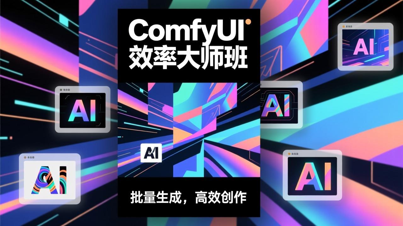 ComfyUI效率大师班：工作流搭建，批量生成，将个人AI出图效率提升5-10倍，月接单收入1-3万-夏姐拆项目