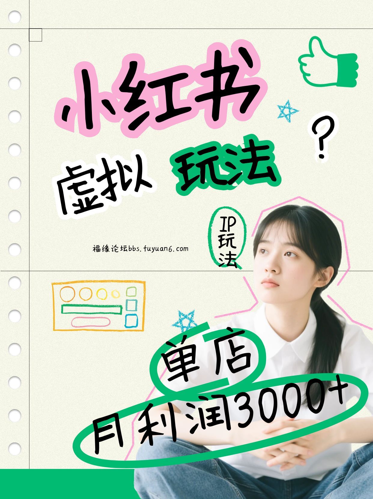小红书虚拟玩法(铺货流和单品玩法)，单店月利润3000+，IP打法+原创商品(0违规)-夏姐拆项目