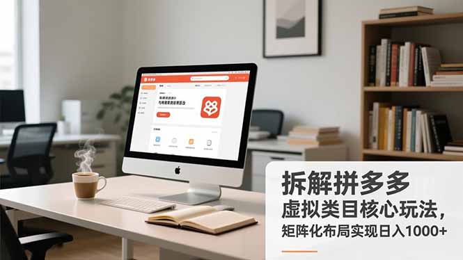 拆解拼多多虚拟类目核心玩法，矩阵化布局实现日入1000+-夏姐拆项目