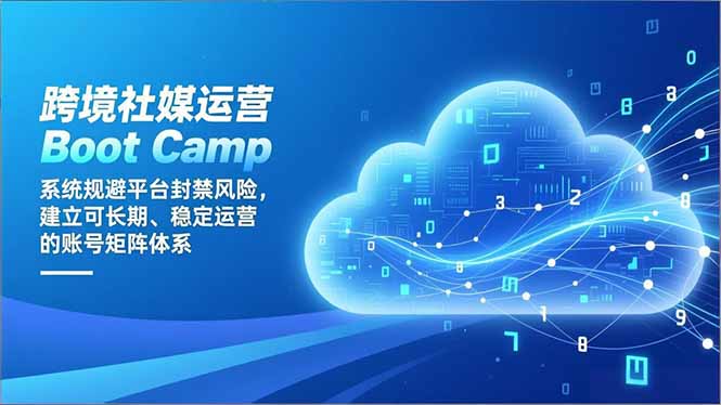 跨境社媒运营Boot Camp：系统规避平台封禁风险，建立可长期、稳定运营的账号矩阵体系-夏姐拆项目
