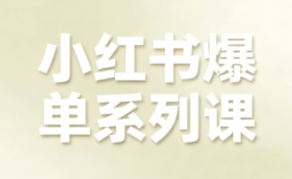小红书爆单系列课，聚焦小红书电商全链路增长(更新)-夏姐拆项目
