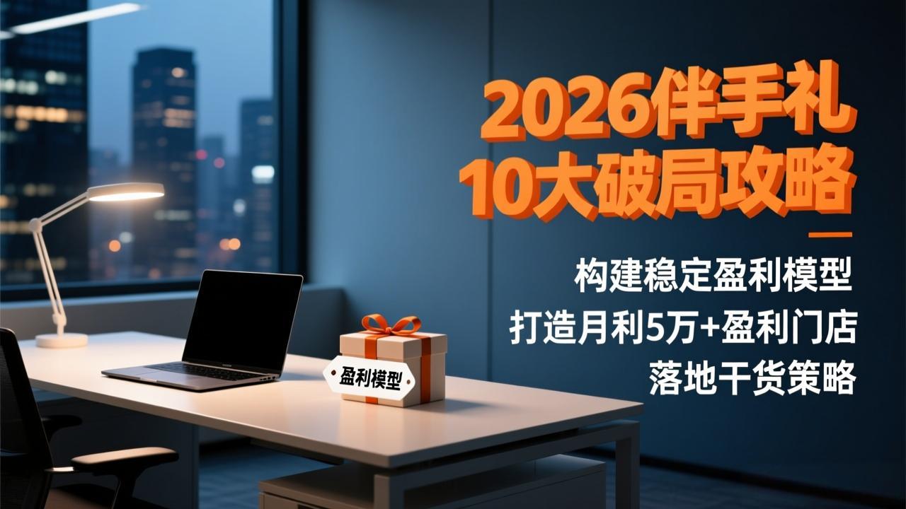 2026伴手礼10大破局攻略：构建稳定盈利模型，打造月利5万+盈利门店，落地干货策略-夏姐拆项目